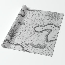 Antiek Nautical Map Cadeaupapier