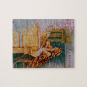 Antiek Nautical Map & Mermaid Legpuzzel (Horizontaal)