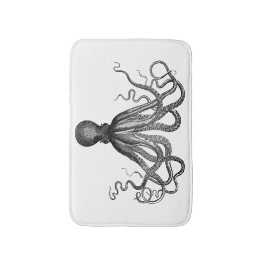 Antiek Nautical Steampunk Octopus  Kraken Badmat (Voorkant Verticaal)