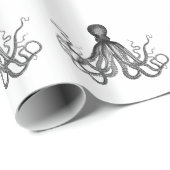 Antiek Nautical Steampunk Octopus  Kraken Cadeaupapier (Rol Hoek)