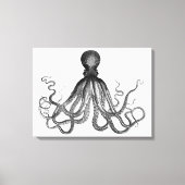 Antiek Nautical Steampunk Octopus Kraken Canvas Afdruk (Voorkant)