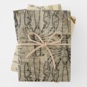 Antiek  Nautisch Inpakpapier Vel (In situ)