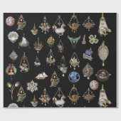 ANTIEK NAUTISCHE HANGERS, JUWELEN ,EDELSTENEN, PAR CADEAUPAPIER (Vlak)