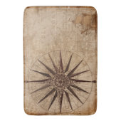 Antiek nautische kompaskaart badmat (Voorkant Verticaal)