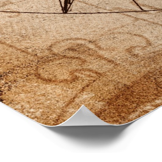 Antiek nautische kompaskaart poster (Hoek)