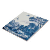 Antiek Nederlands Delftware plaque Tegeltje (Zijkant)