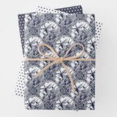  Antiek Nederlandse Delft Blue Windmill Inpakpapier Vel (In situ)