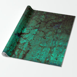 Antiek Neon Green Grunge Texture Cadeaupapier