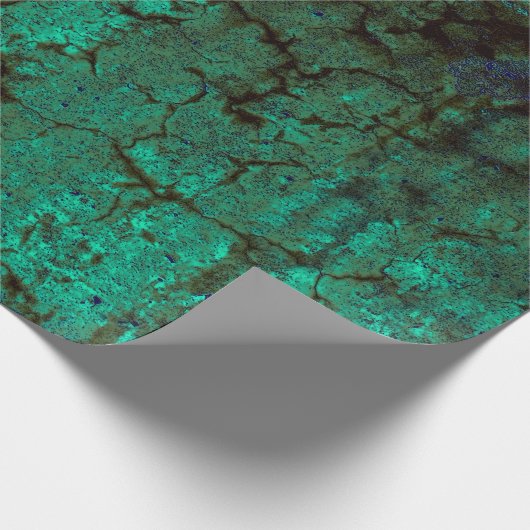 Antiek Neon Green Grunge Texture Cadeaupapier (Hoek)