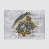 Antiek neutraal vogeltje tissuepapier (Voorkant)