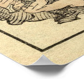 Antiek Ninja & Samurai Manga door Katsushika Hokus Poster (Hoek)