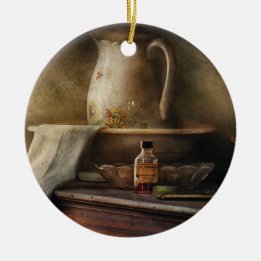Antiek - Nostalgie - de waterpitcher Keramisch Ornament (Voorkant)