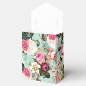 Antiek nostalgisch Redouté Rozen Patroonmunt Bedankdoosjes (Geopend)