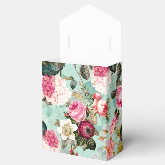 Antiek nostalgisch Redouté Rozen Patroonmunt Bedankdoosjes (Geopend)