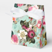 Antiek nostalgisch Redouté Rozen Patroonmunt Bedankdoosjes (Voorkant Zijde)