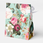 Antiek nostalgisch Redouté Rozen Patroonmunt Bedankdoosjes (Achterkant)