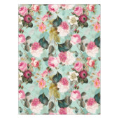 Antiek nostalgisch Redouté Rozen Patroonmunt Tafelkleed (Voorkant)