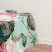 Antiek nostalgisch Redouté Rozen Patroonmunt Tafelkleed (Voorbeeld)