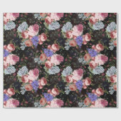 Antiek Nostalgische Redouté-Rozen en Lilacs Cadeaupapier (Vlak)