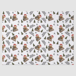Antiek Noten Kerst Inpakpapier Tissuepapier