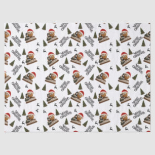 Antiek Noten Kerst Inpakpapier Tissuepapier