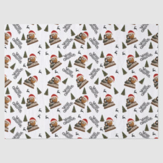 Antiek Noten Kerst Inpakpapier Tissuepapier