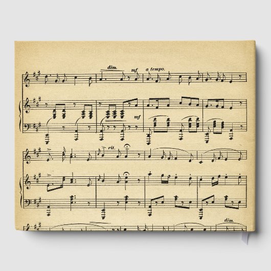 Antiek Notenboek Guestbook Gastenboek (Achterkant)