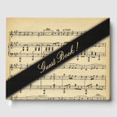 Antiek Notenboek Guestbook Gastenboek (Voorkant)