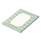 Antiek Notitieblok Aqua Lace (Linkerzijde)