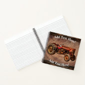 Antiek Notitieboek rode trekker (Binnen)