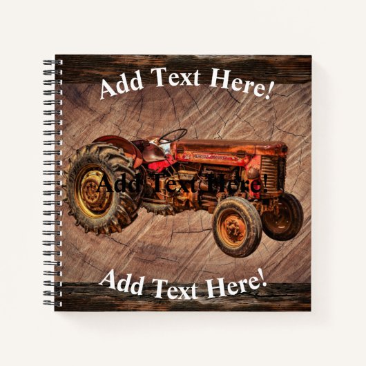 Antiek Notitieboek rode trekker (Voorkant)