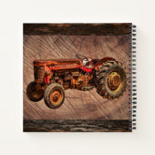 Antiek Notitieboek rode trekker (Achterkant)