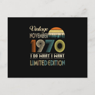 Antiek november 1970 Wat ik wil Limited Edition Uitnodiging Briefkaart