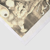 Antiek  oceaankoralen beige tissuepapier (Detail)