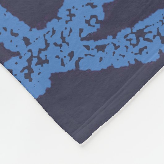 Antiek octopus blauw op blauw fleece deken (Hoek)