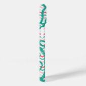 Antiek Octopus op koraal en Aqua Chevrons Case-Mate iPhone Case (Achterkant / Rechts)