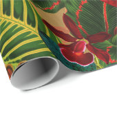 Antiek Oerwoud Tropische Parrots Cadeaupapier (Rol Hoek)