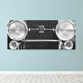 Antiek Old Timer Cadillac koplampen Canvas Afdruk