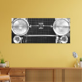 Antiek Old Timer Cadillac koplampen Canvas Afdruk (Insitu (Woonkamer))