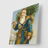 Antiek Olde World Santa Vierkante Klok (Hoek)