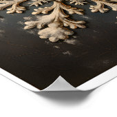 antiek olieverfschilderij van een sneeuwvlok poster (Hoek)