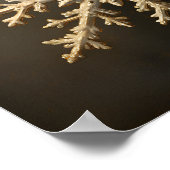 antiek olieverfschilderij van een sneeuwvlok poster (Hoek)