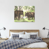 Antiek olifant Rijn in Oerwoud Afdrukken (Insitu (Slaapkamer))