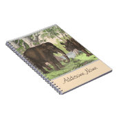 Antiek olifant Rijn in Oerwoud Notitieboek afdrukk (Rechterzijde)