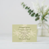 Antiek Olijf Bloemen Accommodaties Kaart (Staand voorkant)