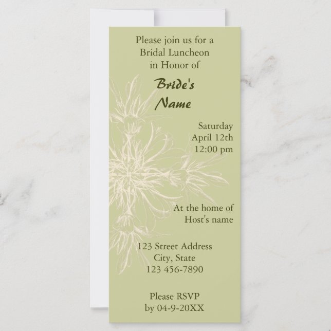 Antiek olijventeelt Bridal Luncheon (Voorkant)