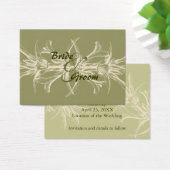 Antiek Olive Floral Save the Date Visitekaartje (Bureau)