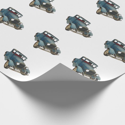 Antiek omlooppapier voor auto's cadeaupapier (Hoek)