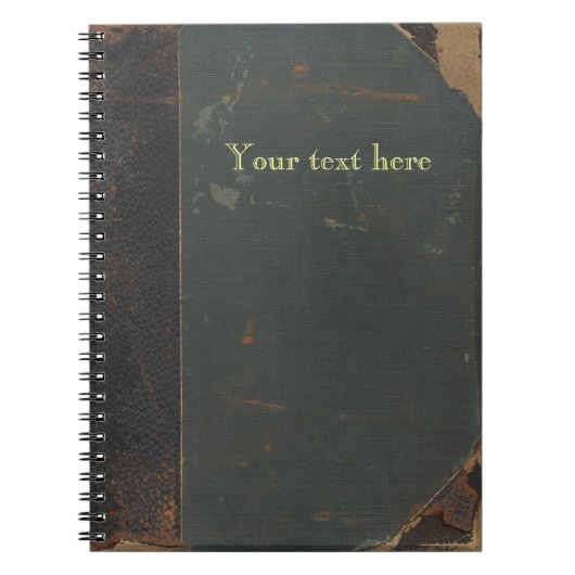 Antiek omslag van het boekenboekje van de retro, m notitieboek (Voorkant)