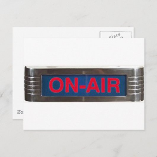 Antiek on-air-signalisatie of on-the-air-uitzendin briefkaart (Voorkant / Achterkant)